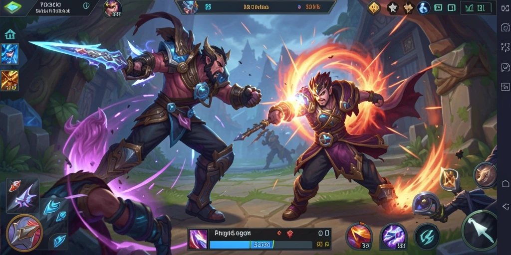 Gameplay seru dan strategi dalam pertarungan MOBA.