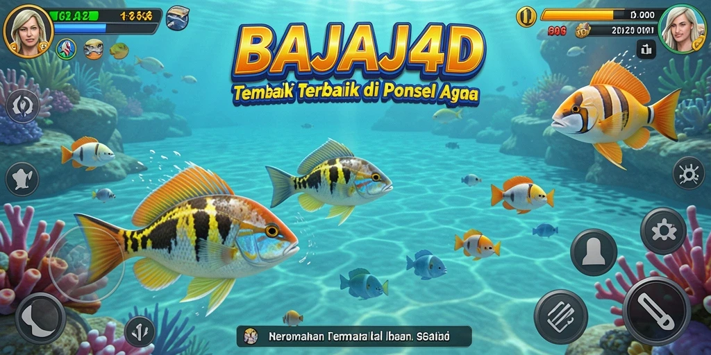 Screenshot menunjukkan aksi menembak ikan yang menyenangkan dalam BAJAJ4D.
