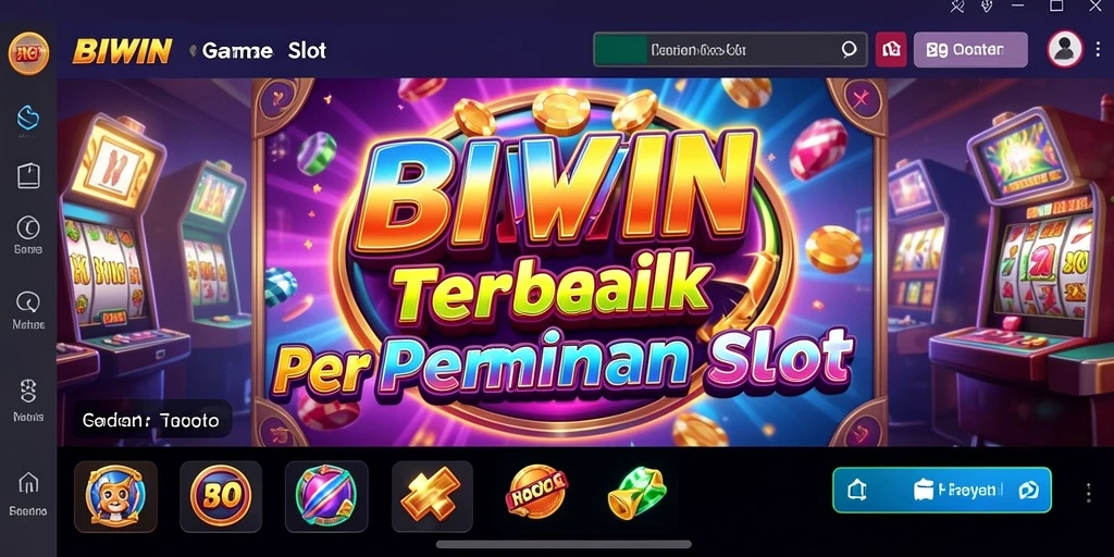 Screenshot utama BIWIN menampilkan gameplay Slot yang mengasyikkan.