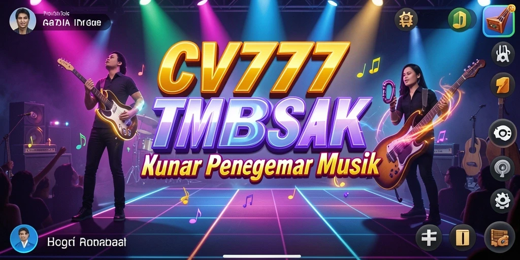 Screenshot gameplay CV777 menampilkan antarmuka permainan musik yang interaktif.