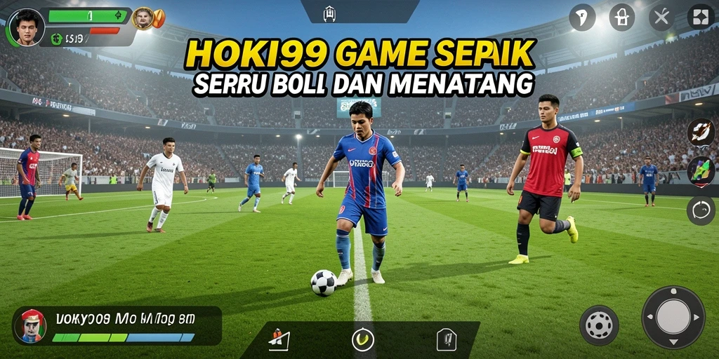 Gameplay HOKI99 yang seru di lapangan sepak bola.