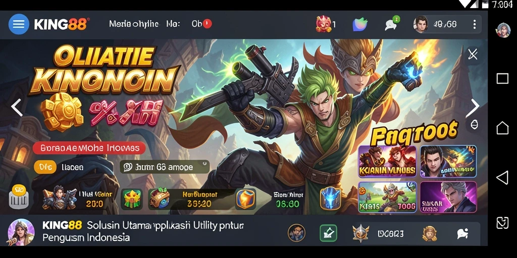 Screenshot KING88 menampilkan antarmuka aplikasi Utility yang intuitif dan mudah digunakan.