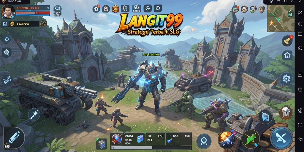 Tampilan menakjubkan dari gameplay SLG LANGIT99.
