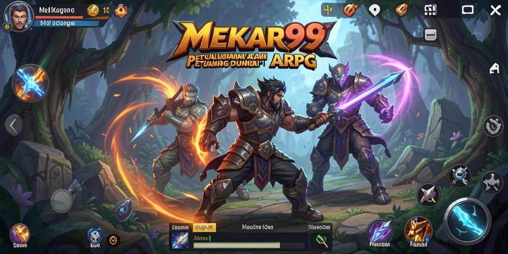 Screenshot gameplay MEKAR99 dengan aksi seru dan karakter menarik.