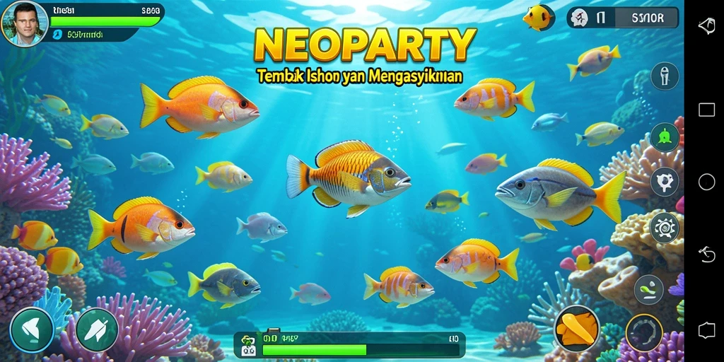 Tampilan seru gameplay Tembak Ikan NEOPARTY.