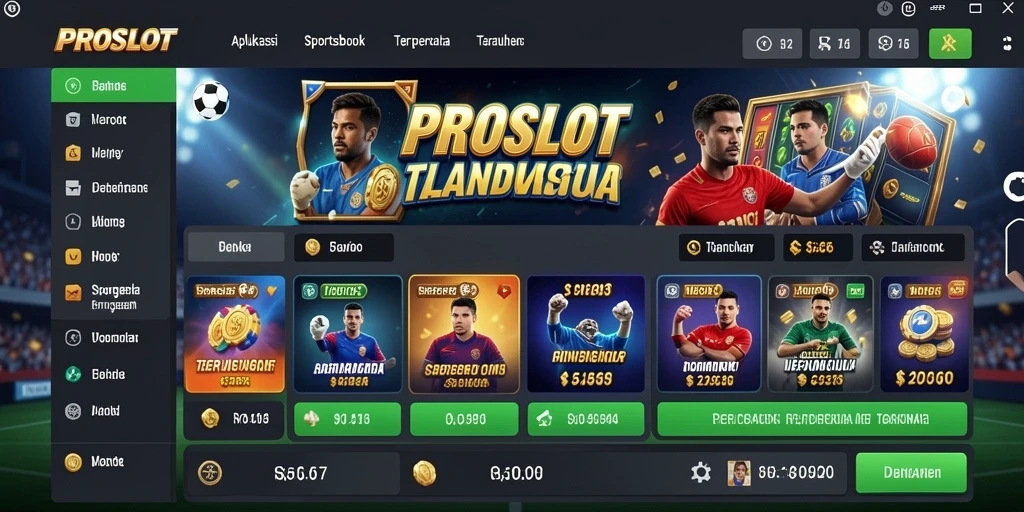 Tampilan menarik dari gameplay taruhan olahraga di PROSLOT.