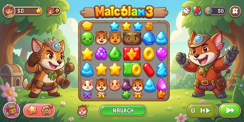 Screenshot utama menunjukkan gameplay seru dari S13 yang penuh warna.