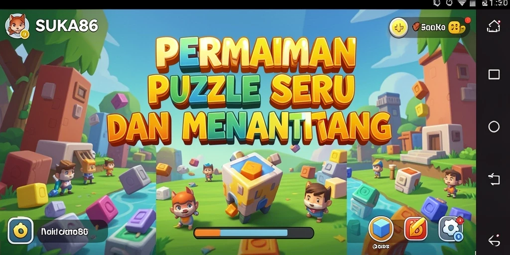 Screenshot utama SUKA86 menampilkan momen seru saat menyelesaikan puzzle.