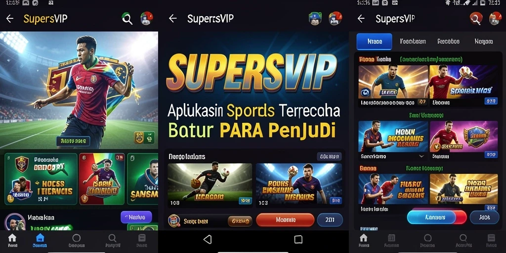 Tampilan antarmuka pengguna SUPERSVIP yang menarik dan informatif.