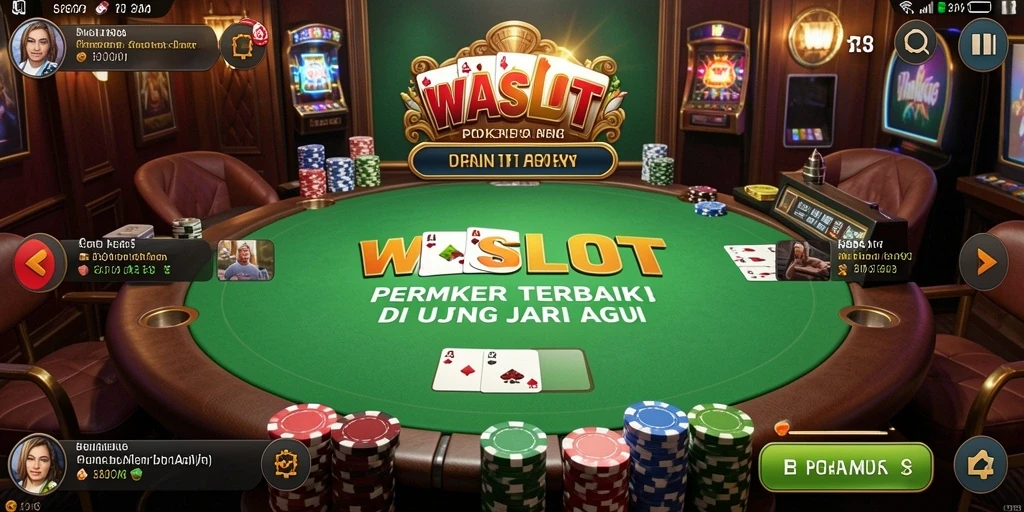 Tangkapan layar dari gameplay menarik WASLOT dengan fokus pada poker.