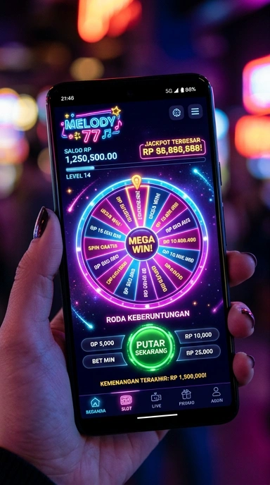 Proses pengunduhan aplikasi di melody77 yang cepat.